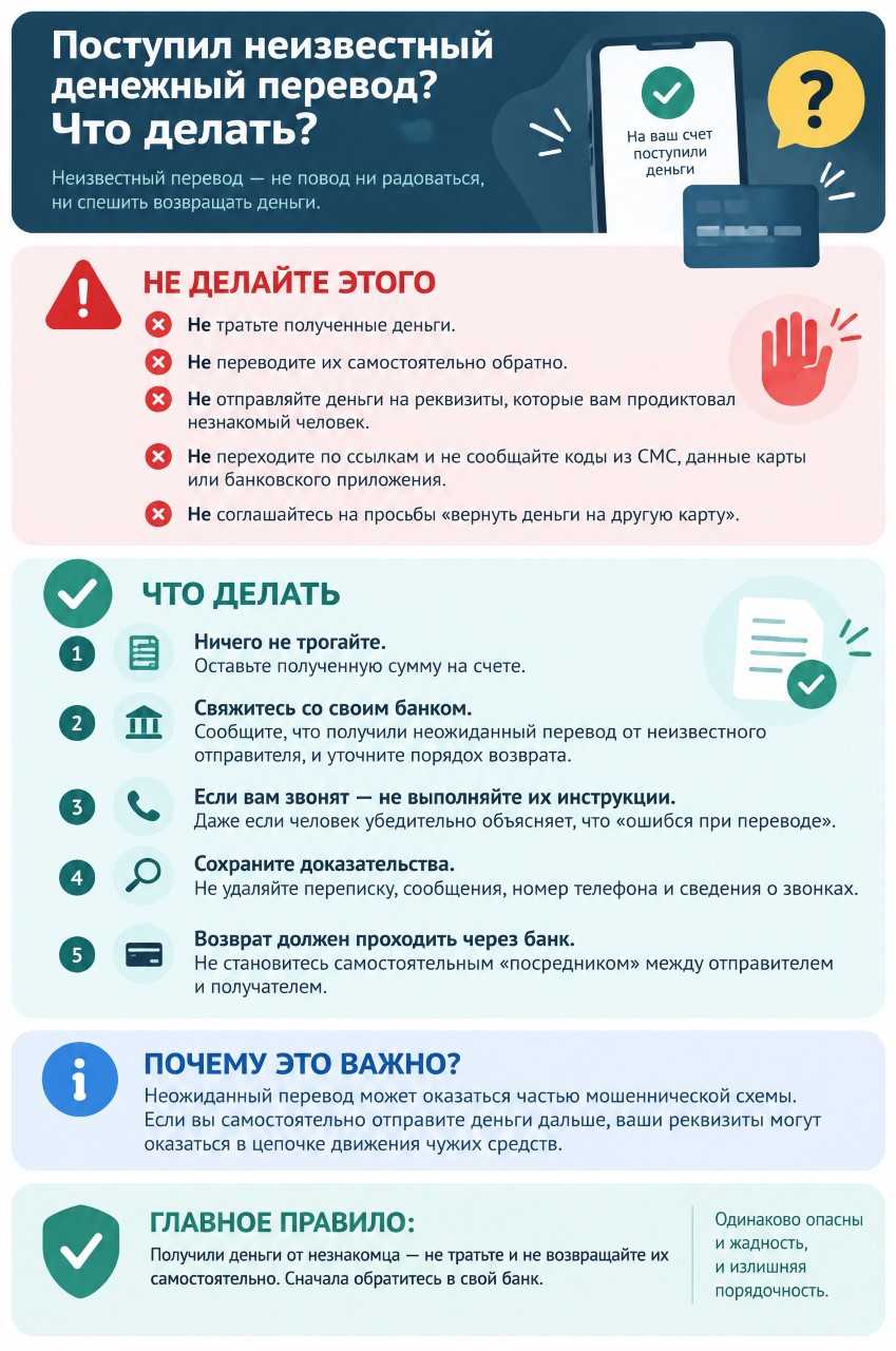 информационная памятка "поступил денежный перевод:что делать?"